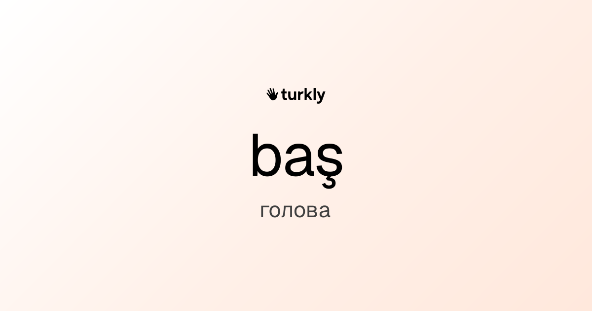 baş — голова