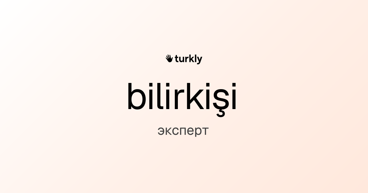 bilirkişi — эксперт
