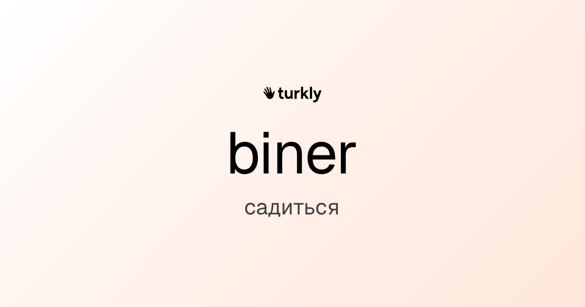 biner — садиться