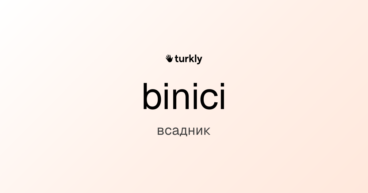binici — всадник