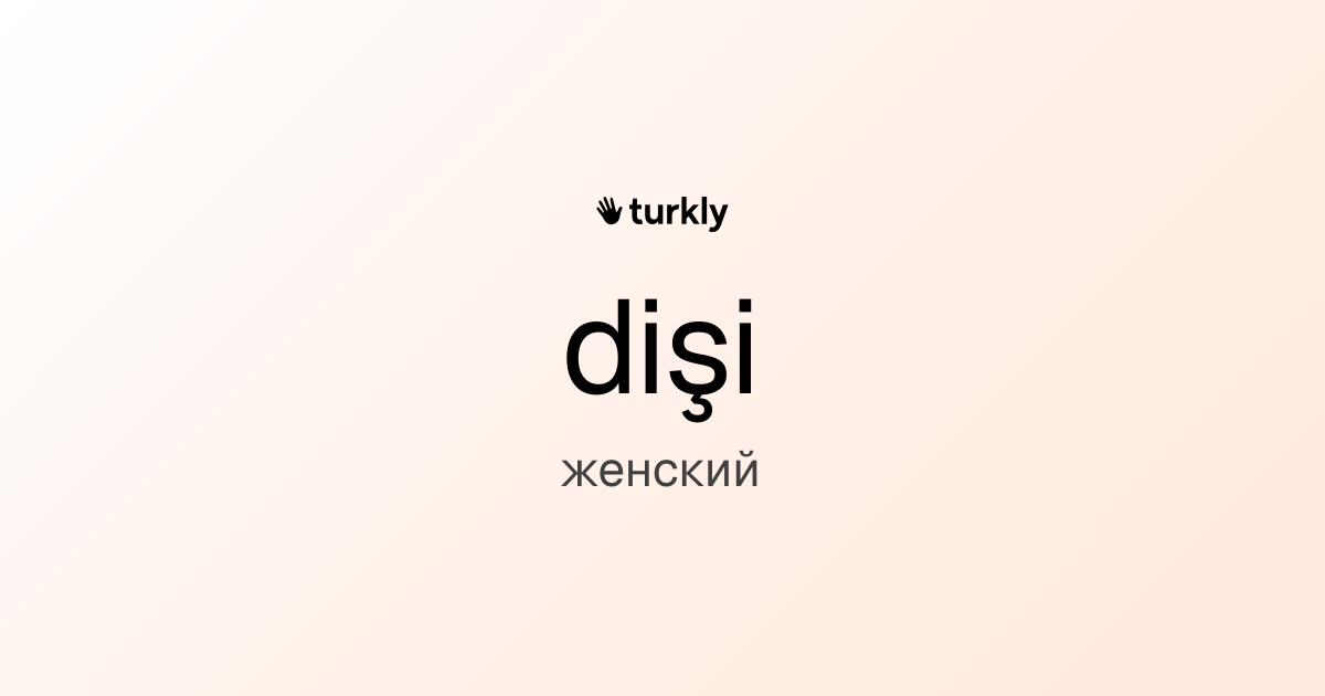 dişi — женский