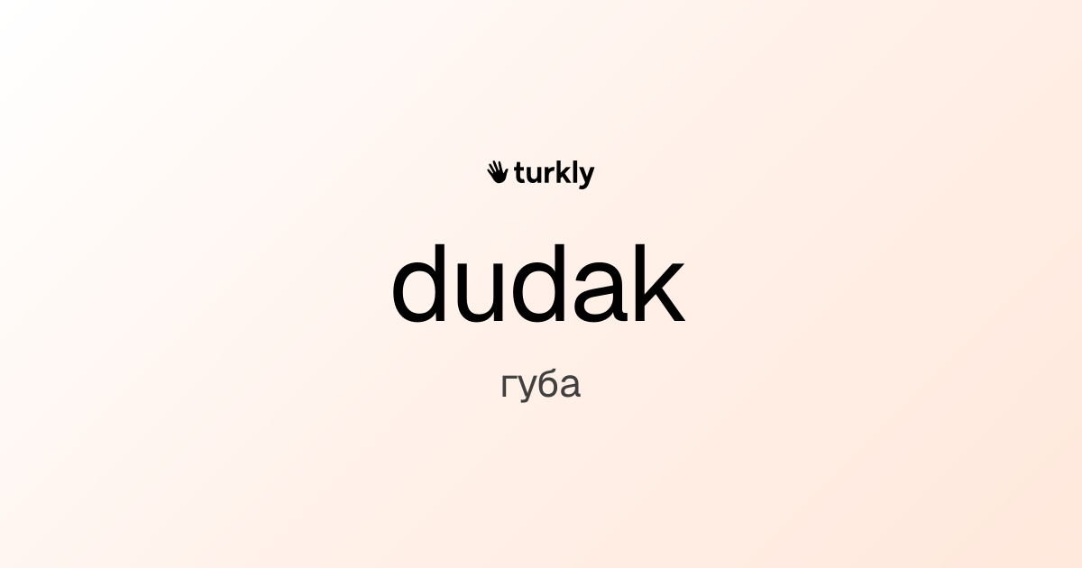 dudak — губа