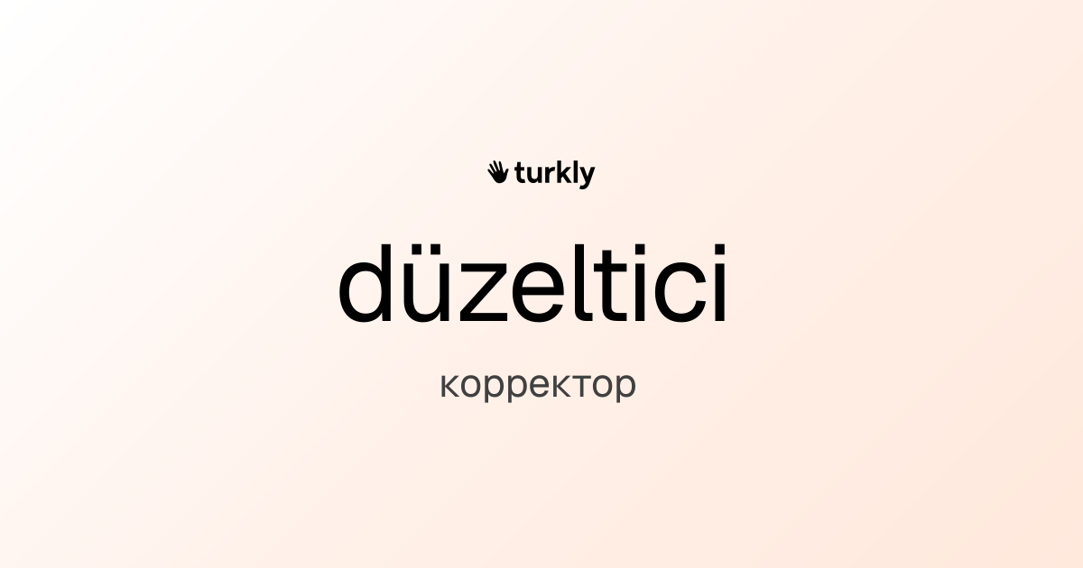 düzeltici — корректор