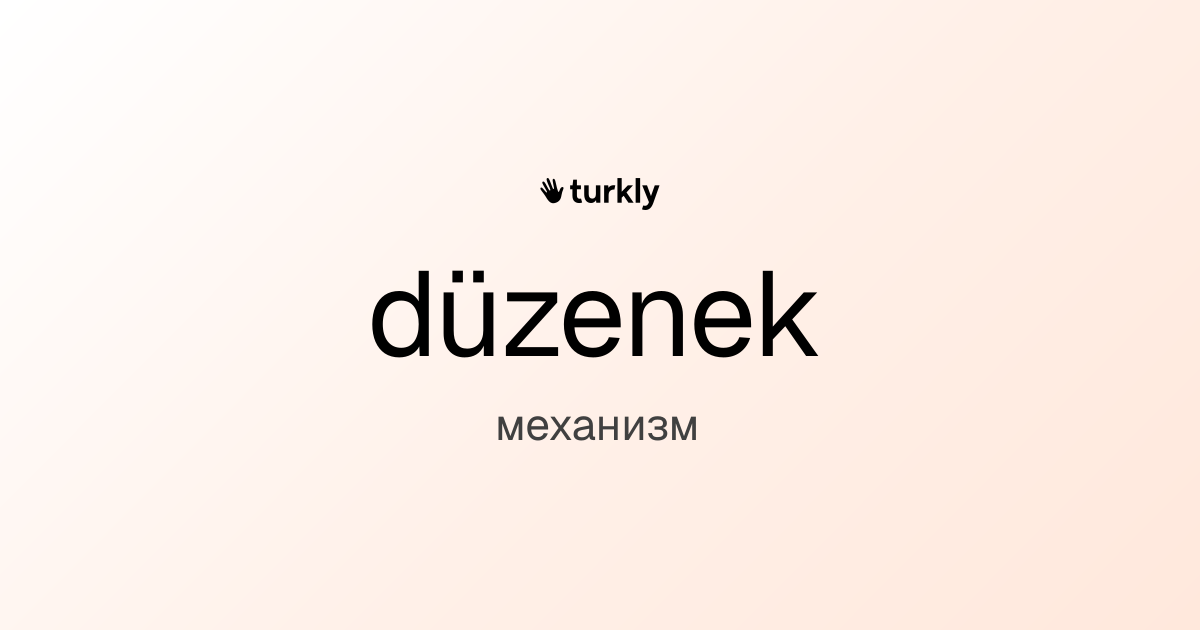 düzenek — механизм