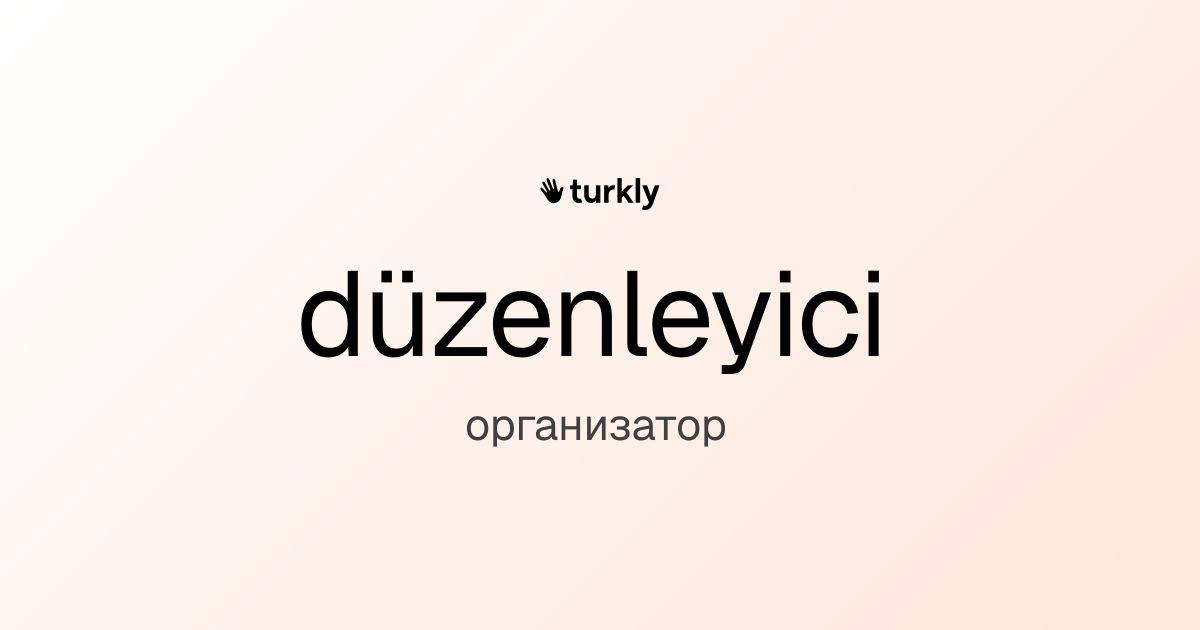düzenleyici — организатор