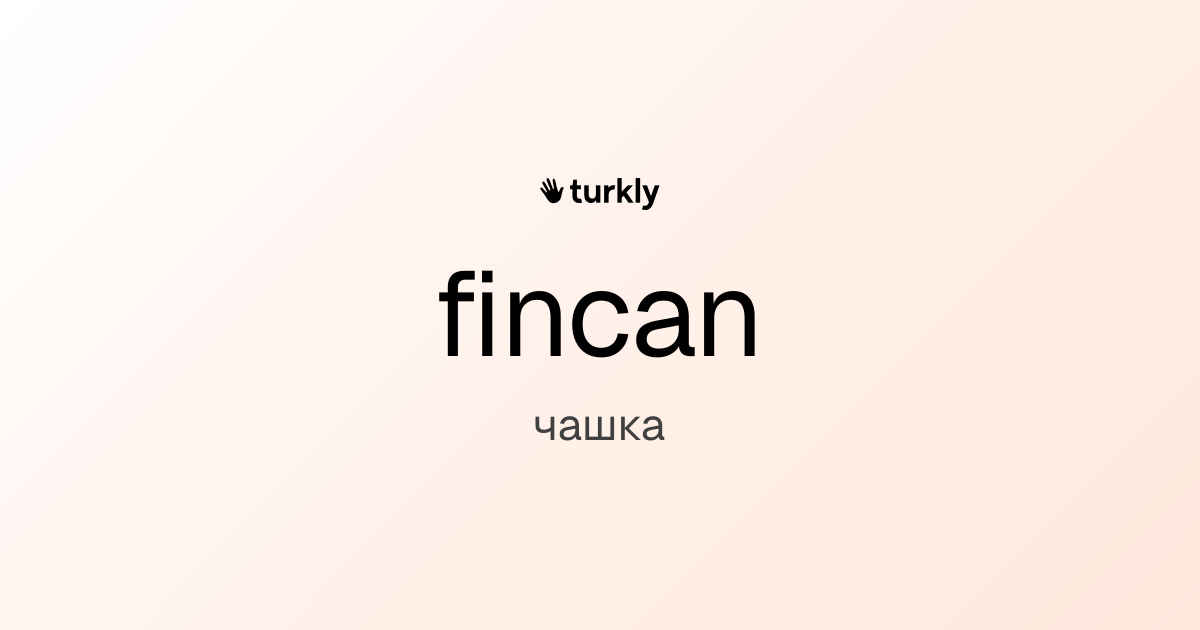 fincan — чашка