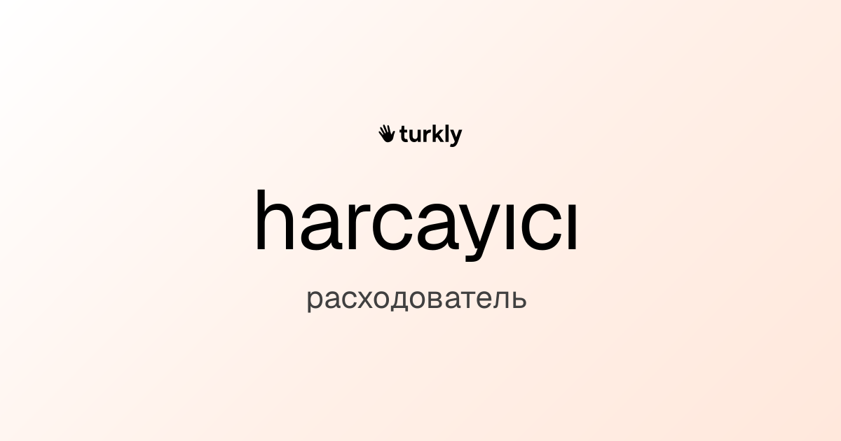 harcayıcı — расходователь