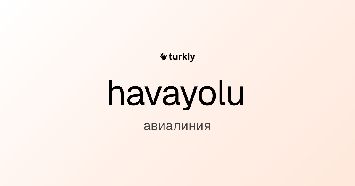 havayolu — авиалиния