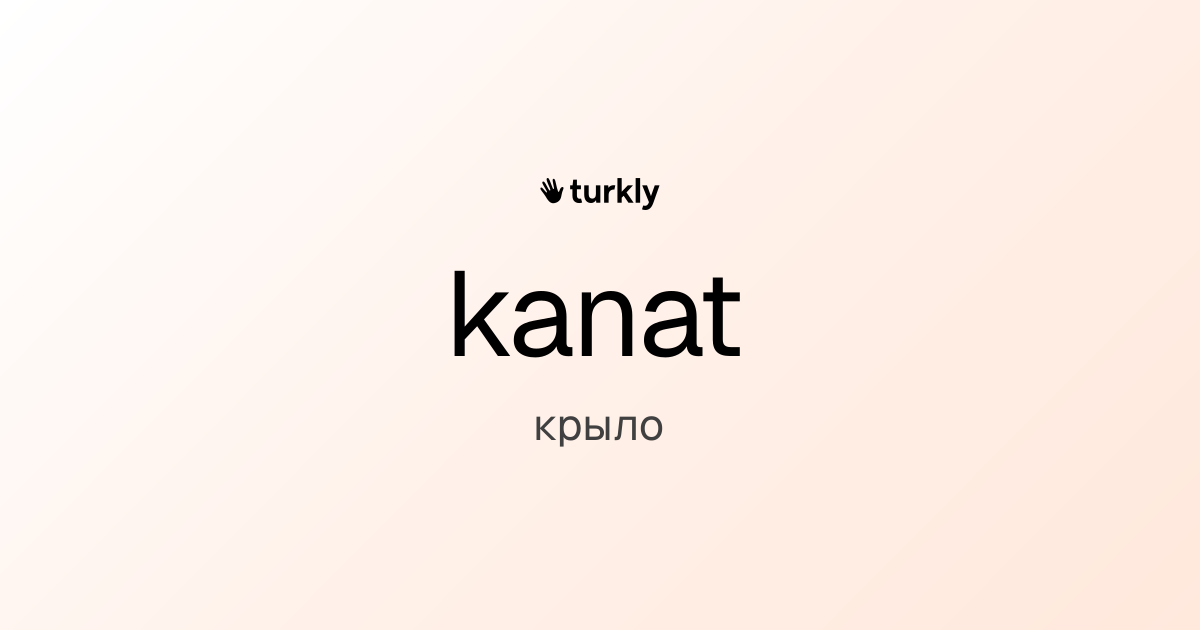 kanat — крыло