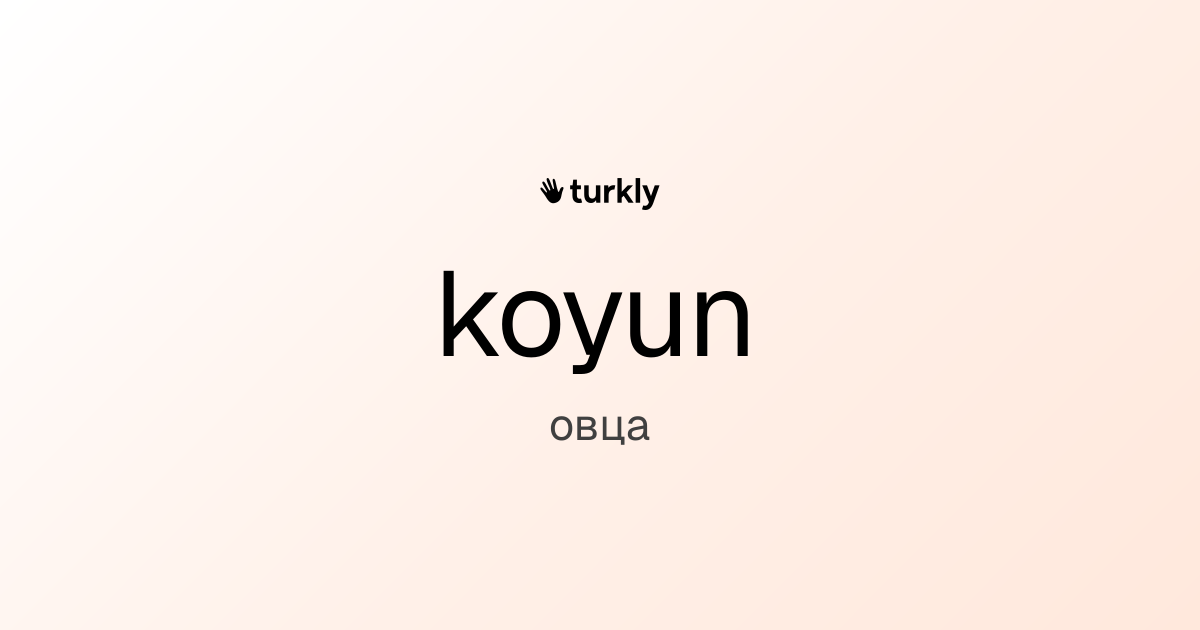 koyun — овца