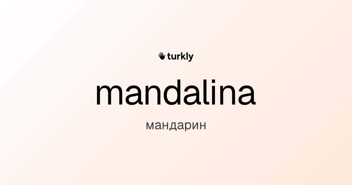 mandalina — мандарин