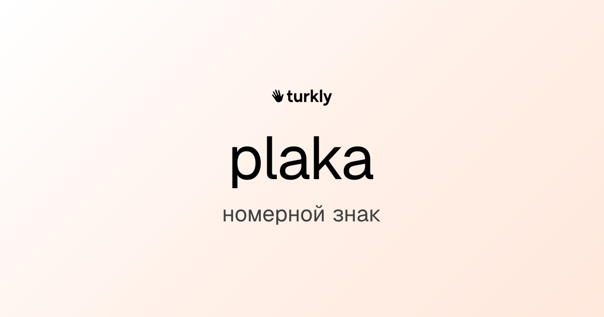 plaka — номерной знак