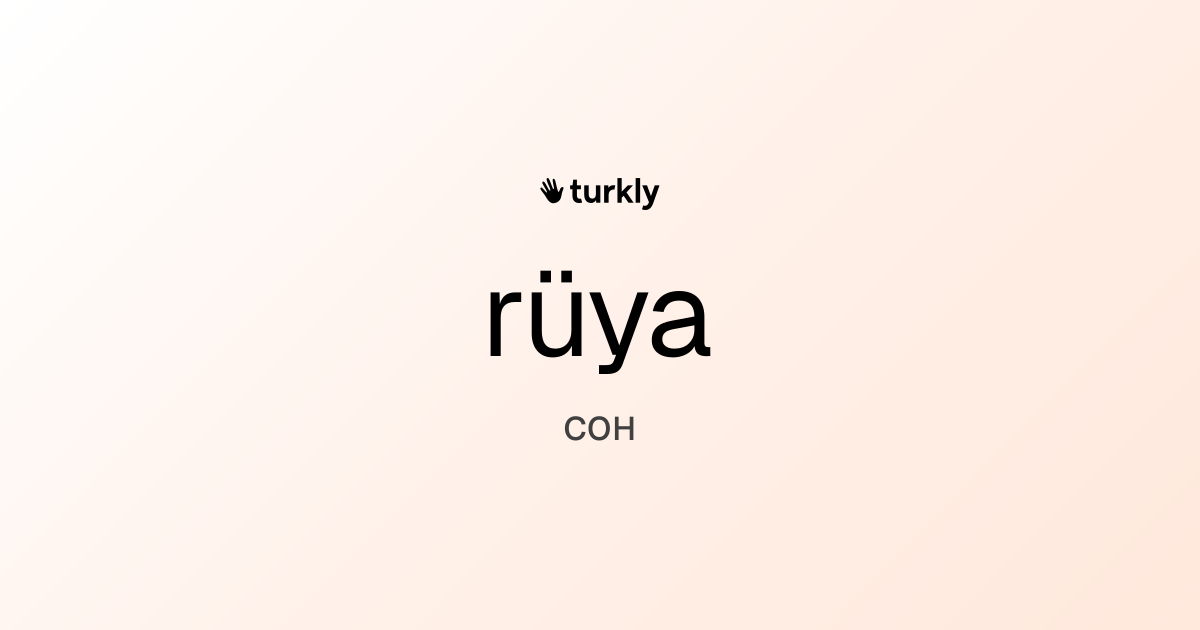 rüya — сон