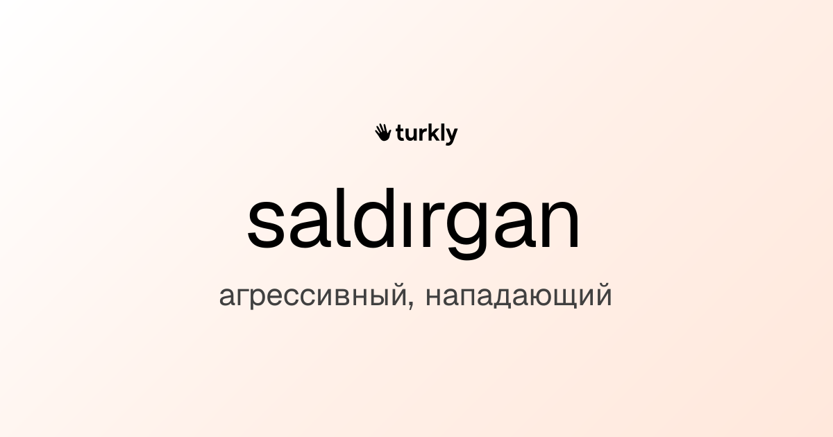 saldırgan — агрессивный, нападающий