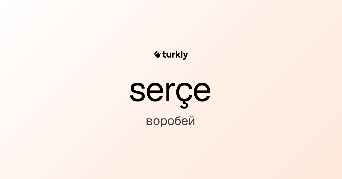 serçe — воробей