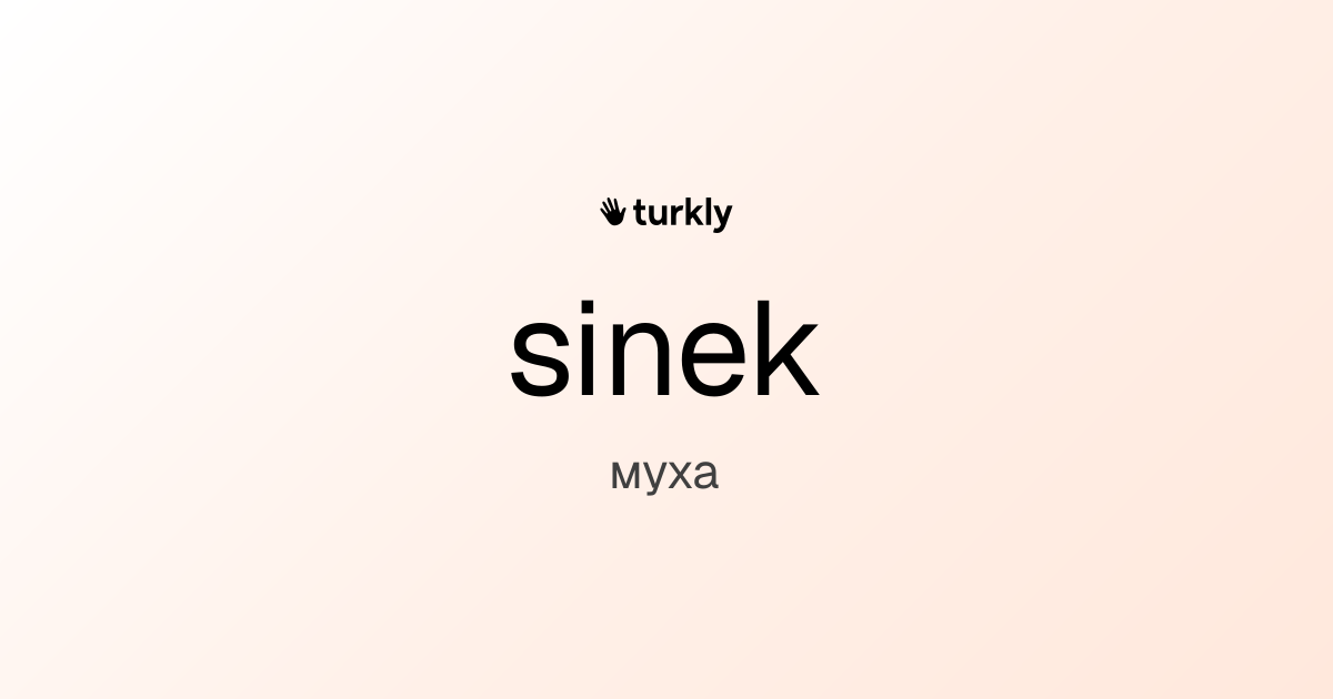 sinek — муха