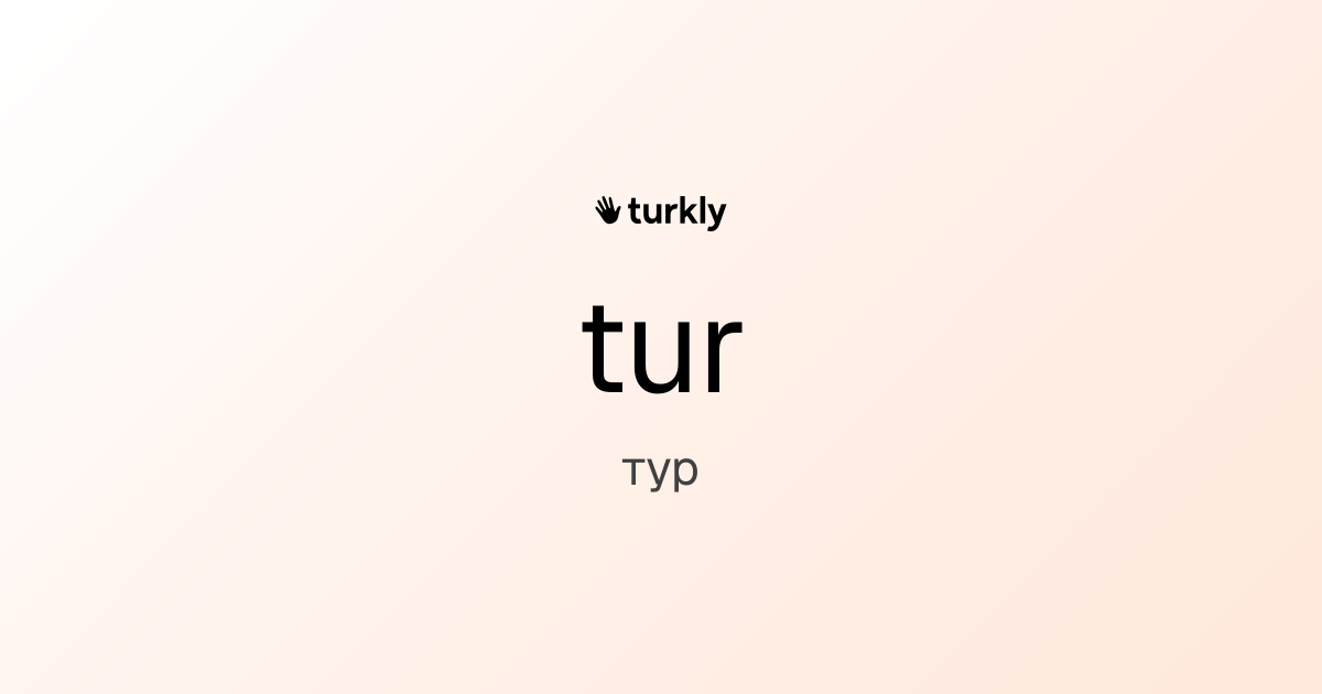 tur — тур