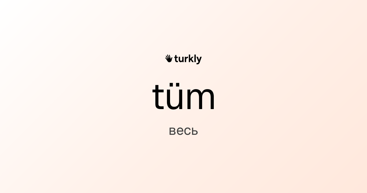 tüm — весь