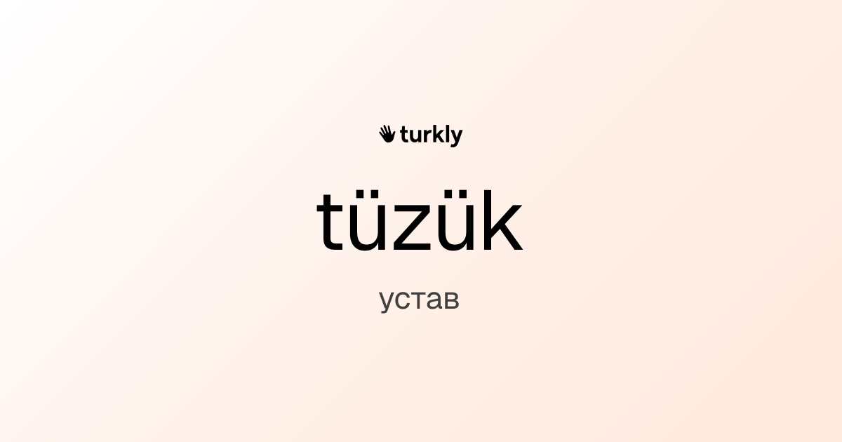 tüzük — устав