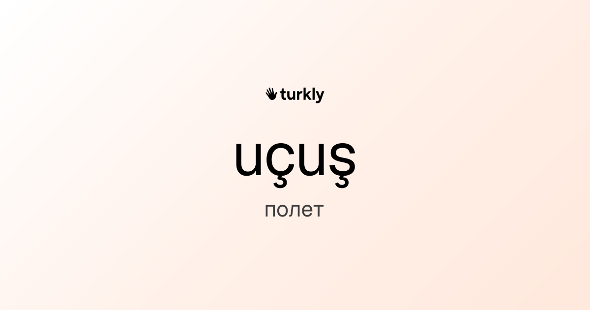 uçuş — полет
