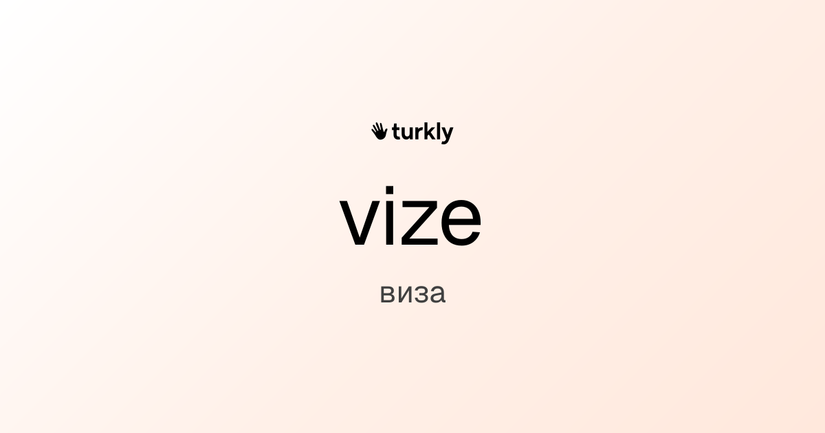 vize — виза