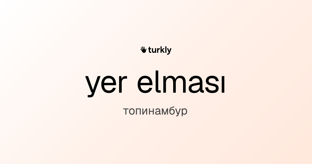yer elması — топинамбур
